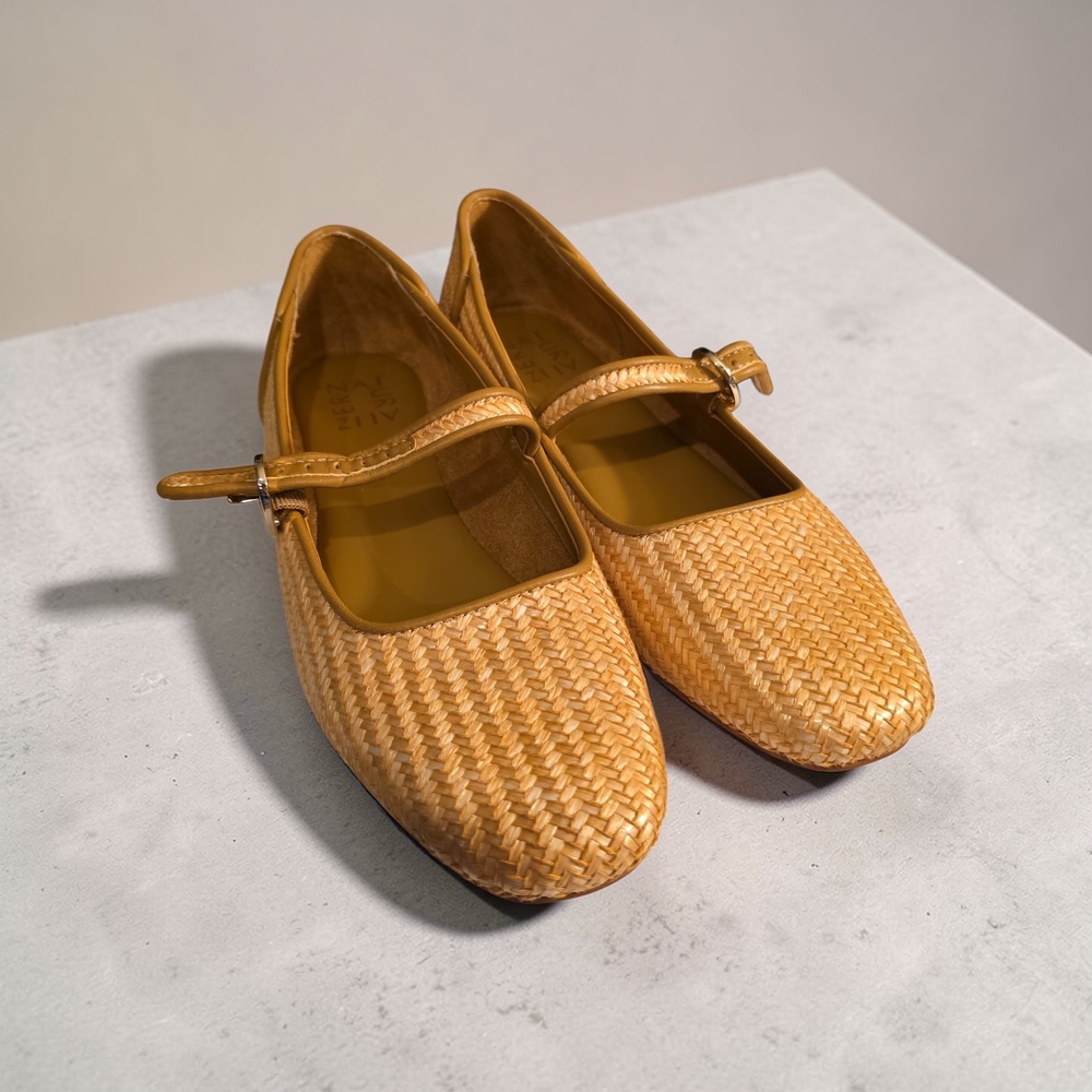 Elegant Tan Woven Women's Shoes